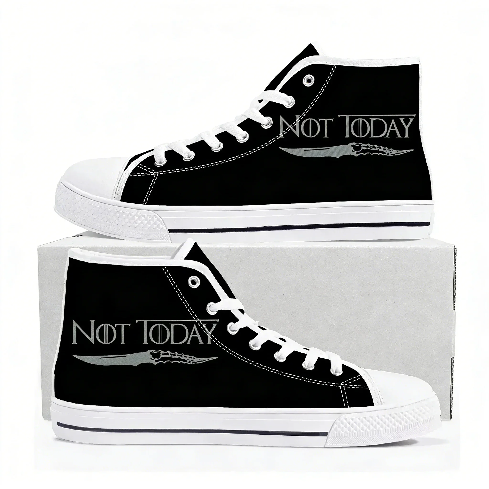 Not Today Arya Stark High Top Sneakers Mens Womens Teenager Canvas High Quality Sneaker Casual Custom Made Shoes Customize Shoe
Not Today Arya Stark High Top Sneakers Mens Womens Teenager Canvas High Quality Sneaker Casual Custom Made Shoes Customize Shoe