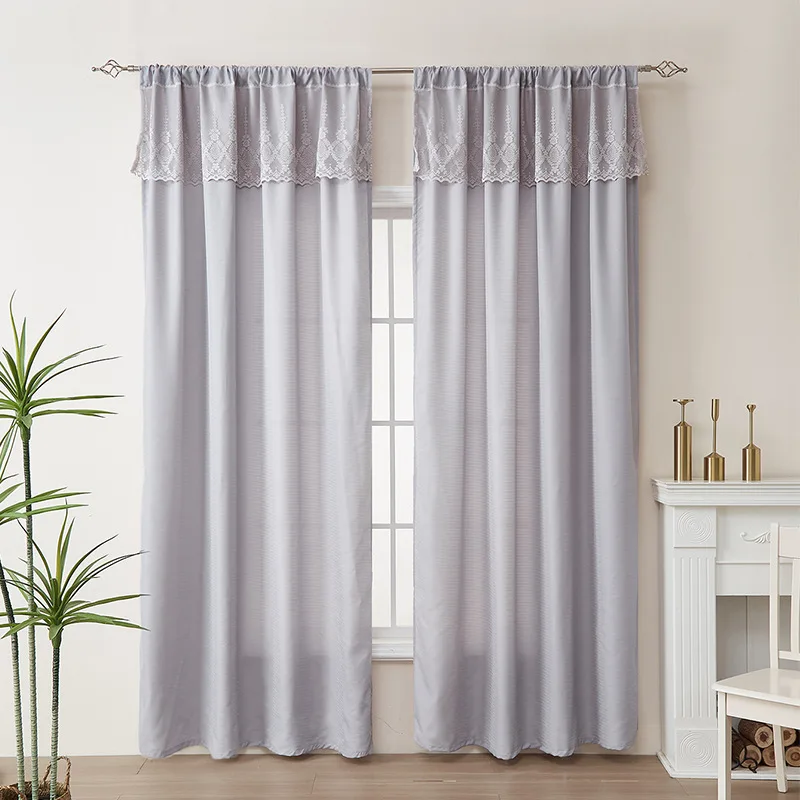 Curtain Gray Lace Embroidery Top Luxury for Living Room Bedroom Sheer Window Curtains 2 Panels Romantic Rod Pocket Shading Drape
Curtain Gray Lace Embroidery Top Luxury for Living Room Bedroom Sheer Window Curtains 2 Panels Romantic Rod Pocket Shading Drape