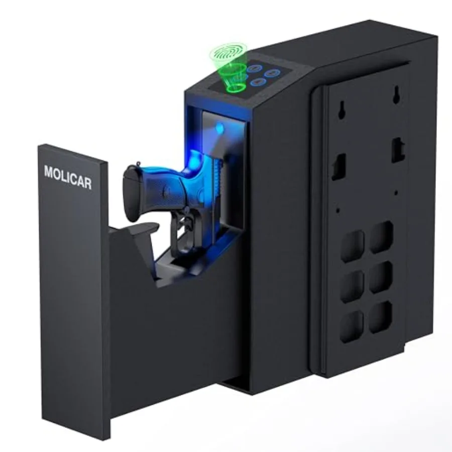 Biometric Gun Safe for Handgun Fingerprint 3 Ways Quick Access Slider Pistol Safe Mounted Bedside Gun Lock Box for Nightstand B
Biometric Gun Safe for Handgun Fingerprint 3 Ways Quick Access Slider Pistol Safe Mounted Bedside Gun Lock Box for Nightstand B
