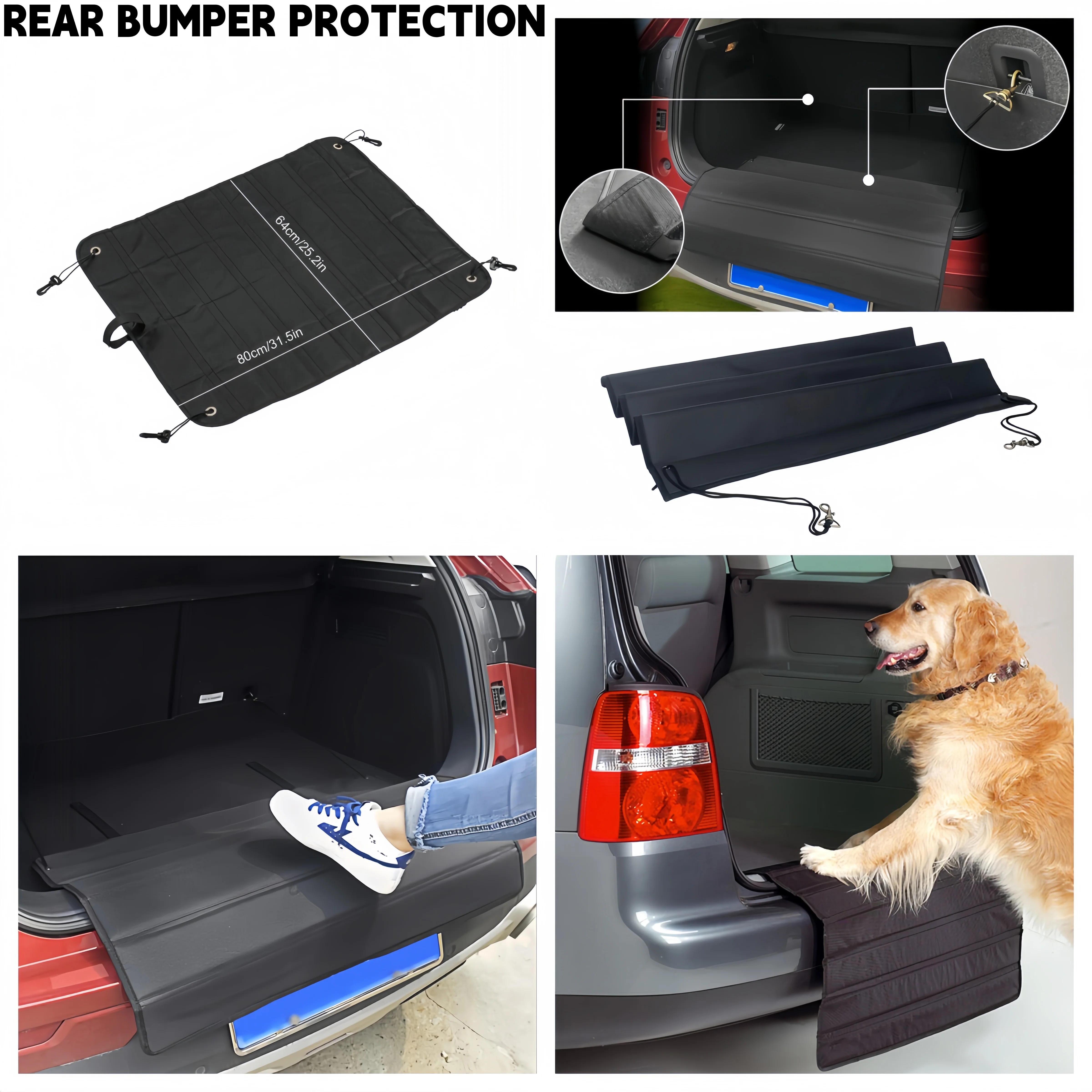 Universal Car Rear Bumper Protector Mat Trunk Sill Guard Waterproof Oxford Cloth Pad for Dog Pet Cargo Loading Boot Lip Cover
Universal Car Rear Bumper Protector Mat Trunk Sill Guard Waterproof Oxford Cloth Pad for Dog Pet Cargo Loading Boot Lip Cover