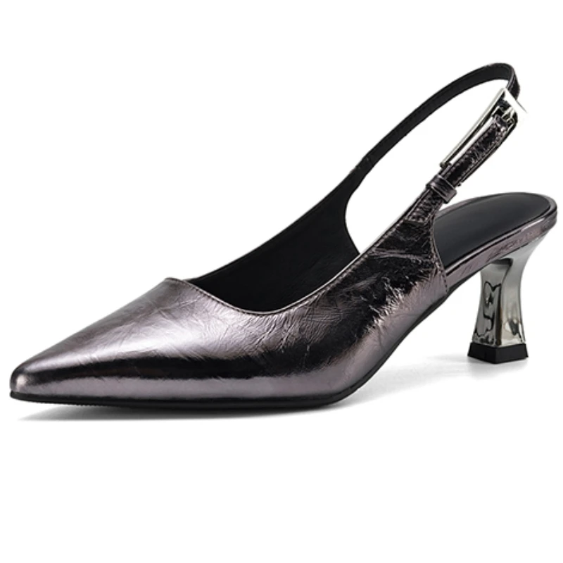 Genuine Leather Silver High Heel Women's Pumps Dress Shoes Fashion Point toe Slingback Party Office Wedding Shoes Lady Luxury
Genuine Leather Silver High Heel Women's Pumps Dress Shoes Fashion Point toe Slingback Party Office Wedding Shoes Lady Luxury
