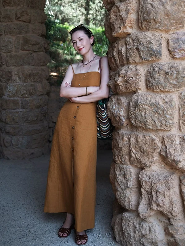 Fashionable Cotton Linen Set Women's High Waist Skirt And Strap Vest Comfortable Breathable Spring Outfit Two Pieces
Fashionable Cotton Linen Set Women's High Waist Skirt And Strap Vest Comfortable Breathable Spring Outfit Two Pieces