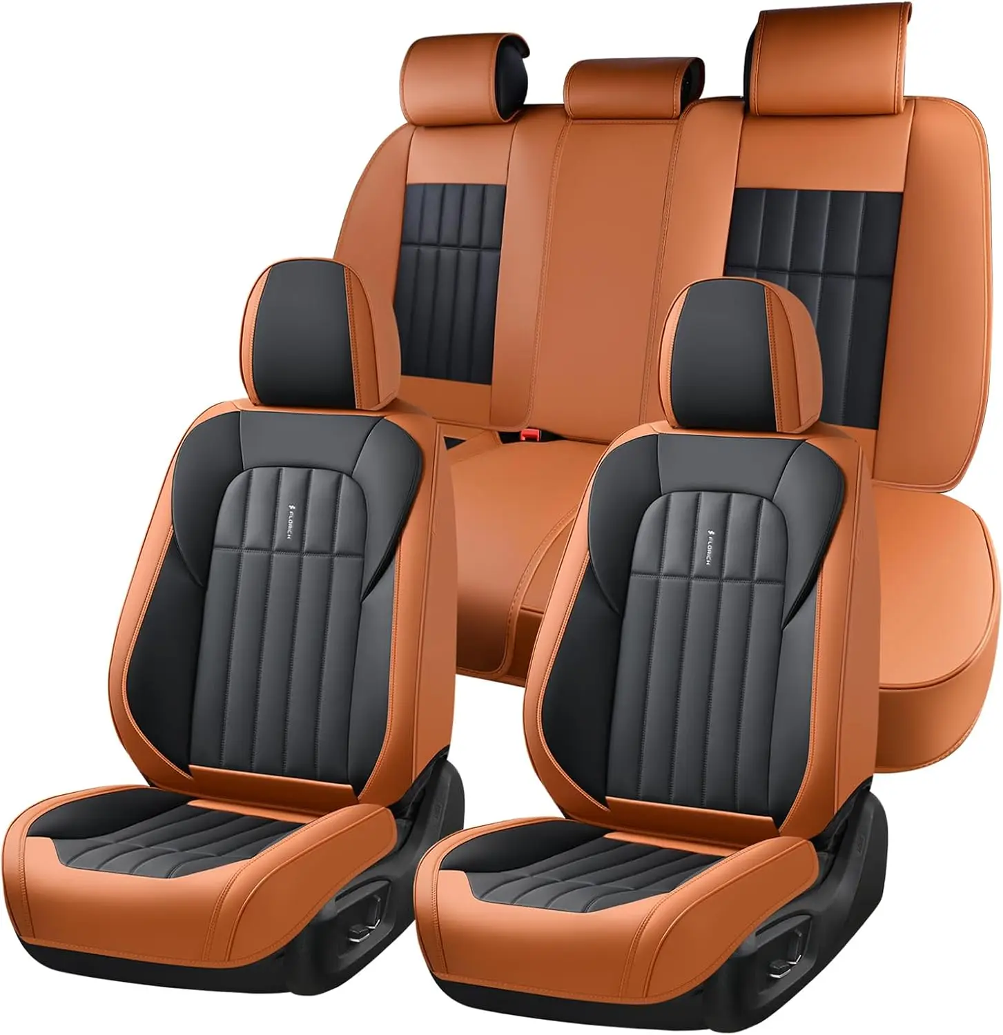 Leather Car Seat Covers Full Set, Waterproof 5 Seats Front and Rear, Universal Fit for Most Cars SUV Trucks - Brown/Black
Leather Car Seat Covers Full Set, Waterproof 5 Seats Front and Rear, Universal Fit for Most Cars SUV Trucks - Brown/Black