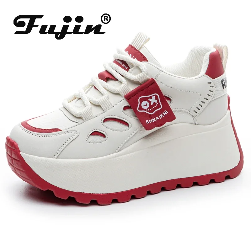 Fujin 7.5cm Platform Wedge Sneakers Genuine Leather Skate Board Pring Autumn Vulcanized Chunky Ankle Booties Block Boots Shoes
Fujin 7.5cm Platform Wedge Sneakers Genuine Leather Skate Board Pring Autumn Vulcanized Chunky Ankle Booties Block Boots Shoes