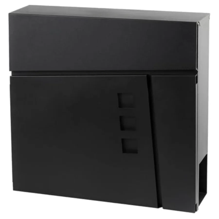 Modern Wall Mounted Outdoor Mailbox 14" x 14" Black Galvanized Steel Mailbox with Newspaper Holder and 2 Security Keys for Pack
Modern Wall Mounted Outdoor Mailbox 14" x 14" Black Galvanized Steel Mailbox with Newspaper Holder and 2 Security Keys for Pack