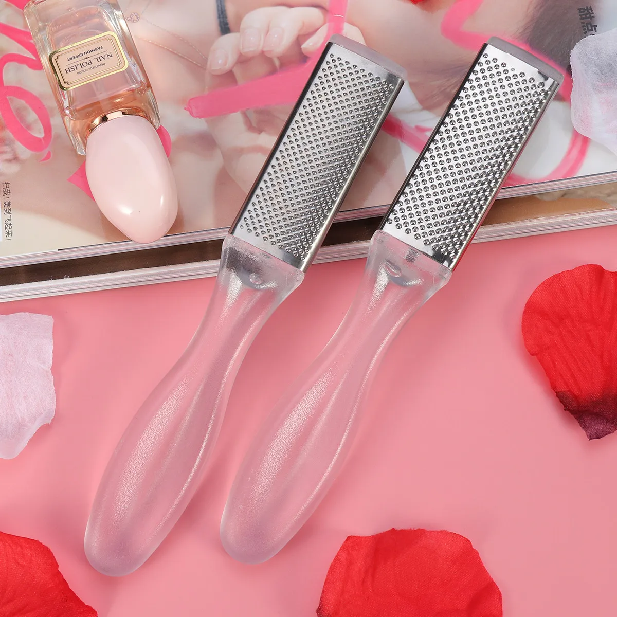 2Pcs Stainless Steel Foot Rasp File Callus Remover for Dry Cracked Heels Corn Cuticle Dead Skin Removal Pedicure Tool Foot
2Pcs Stainless Steel Foot Rasp File Callus Remover for Dry Cracked Heels Corn Cuticle Dead Skin Removal Pedicure Tool Foot