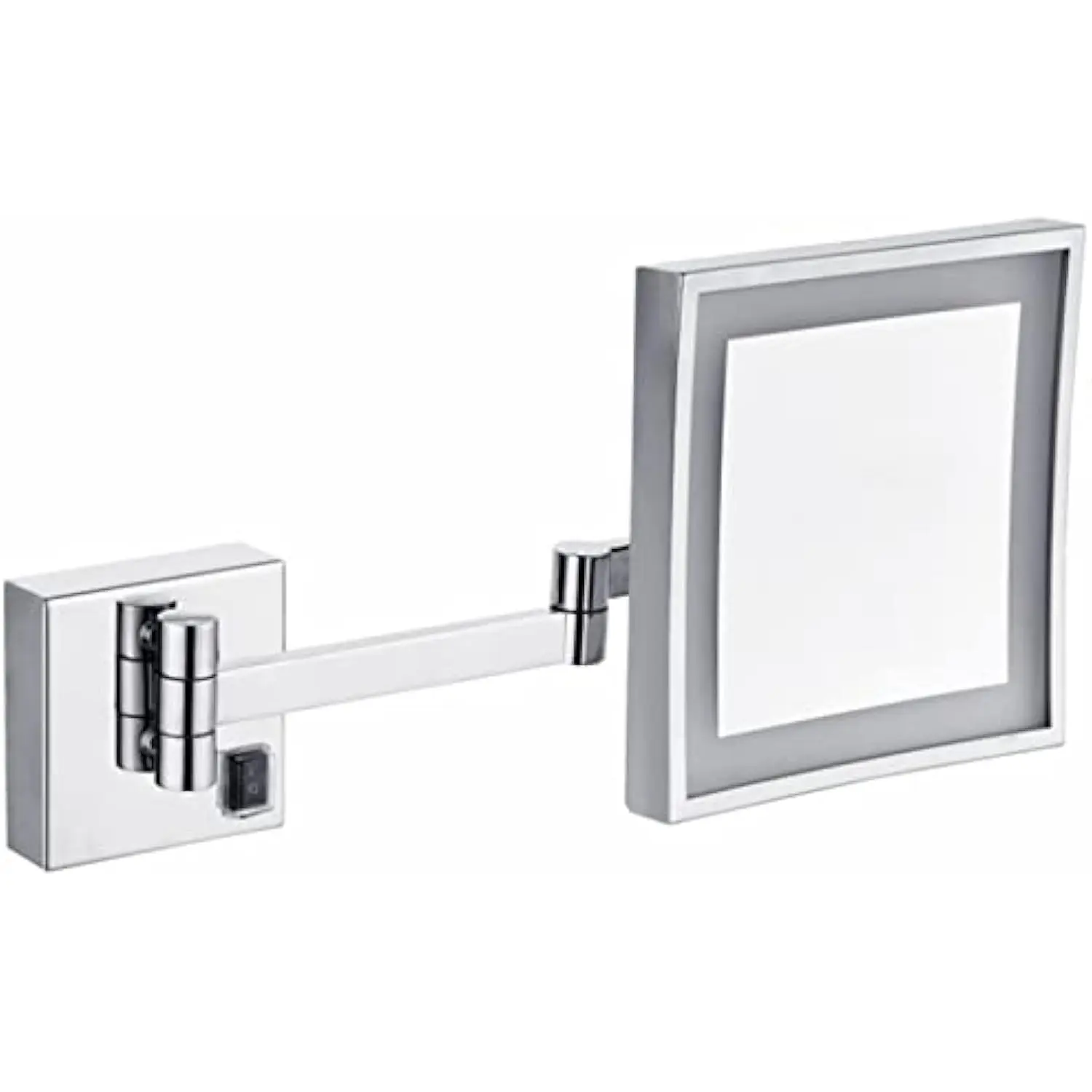 Makeup Mirror with Lights and 3X Magnification, Chrome Square LED Wall Mounted Bathroom Vanity Mirror, Swivel Extendable Shavin
Makeup Mirror with Lights and 3X Magnification, Chrome Square LED Wall Mounted Bathroom Vanity Mirror, Swivel Extendable Shavin