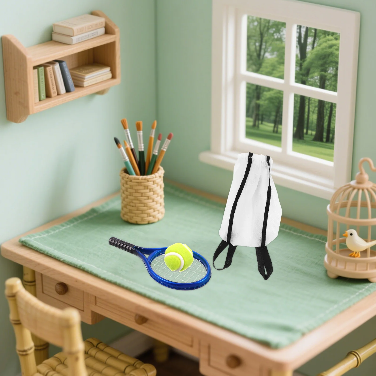 2Sets Mini Tennis Racket Ball Set Realistic Miniature Sports Accessories Storage Bag Dollhouse Tennis Prop Decoration 
2Sets Mini Tennis Racket Ball Set Realistic Miniature Sports Accessories Storage Bag Dollhouse Tennis Prop Decoration