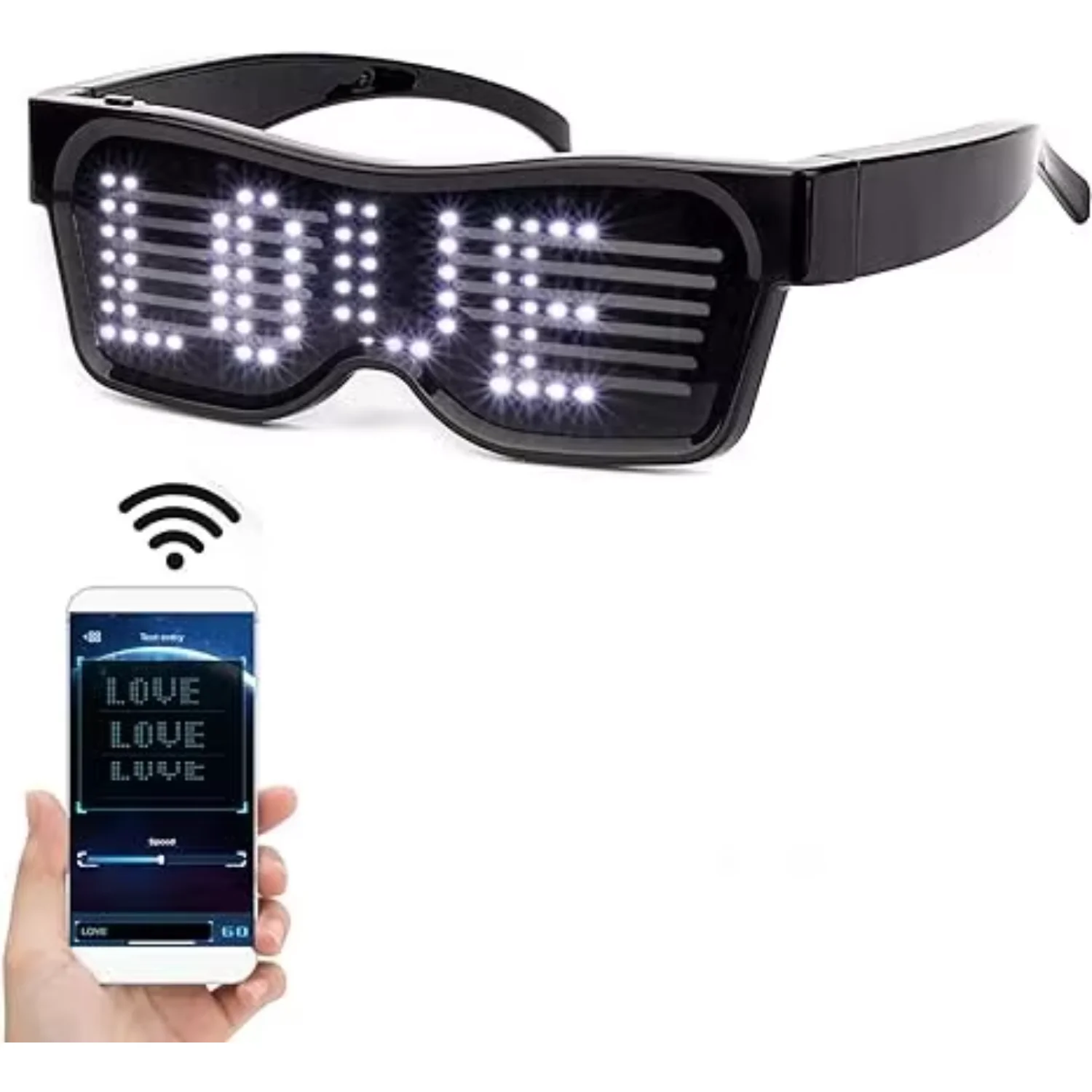 LED Blue tooth Glasses for Festivals - Cool Glasses to Display Messages & Animation via Blue tooth on App
LED Blue tooth Glasses for Festivals - Cool Glasses to Display Messages & Animation via Blue tooth on App