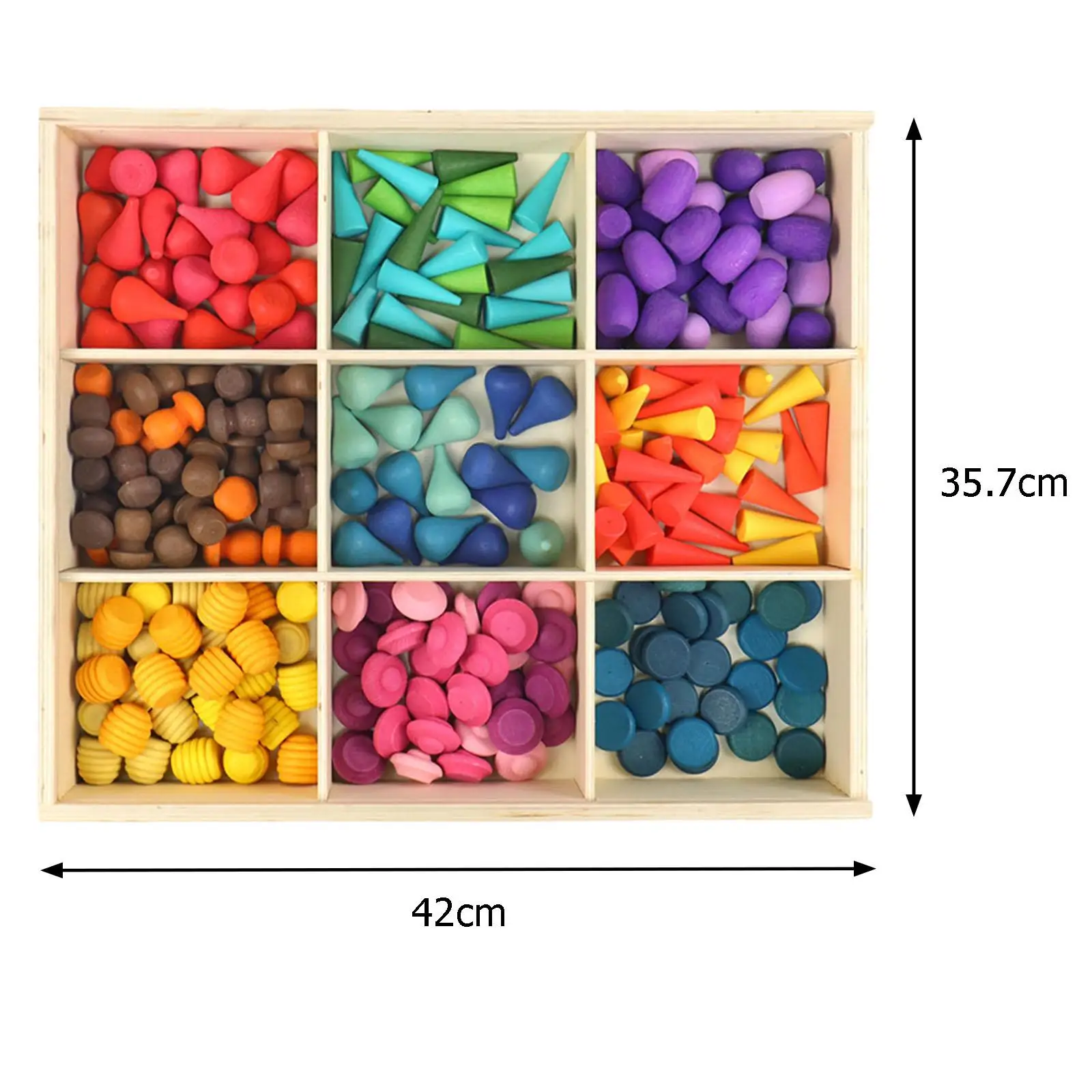Wooden Rainbow Loose Parts Developmental Montessori Stacking Blocks for Baby Children
Wooden Rainbow Loose Parts Developmental Montessori Stacking Blocks for Baby Children