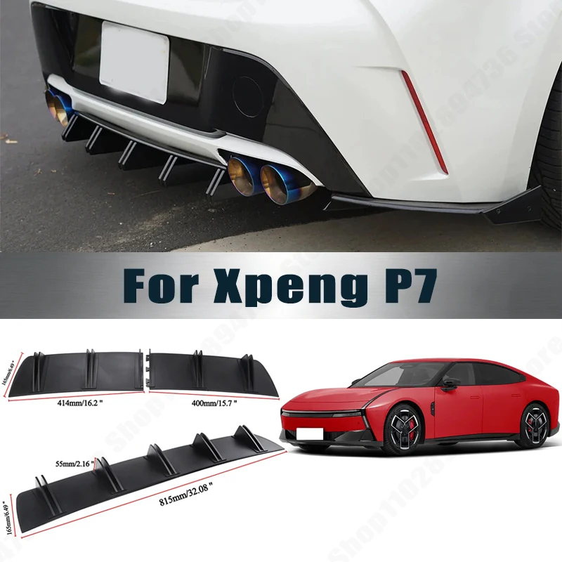 Rear Bumper Shark Fin Diffuser ABS Curved Aero Splitter Anti-Collision Chassis Protector For Xpeng P7 Car Styling
Rear Bumper Shark Fin Diffuser ABS Curved Aero Splitter Anti-Collision Chassis Protector For Xpeng P7 Car Styling