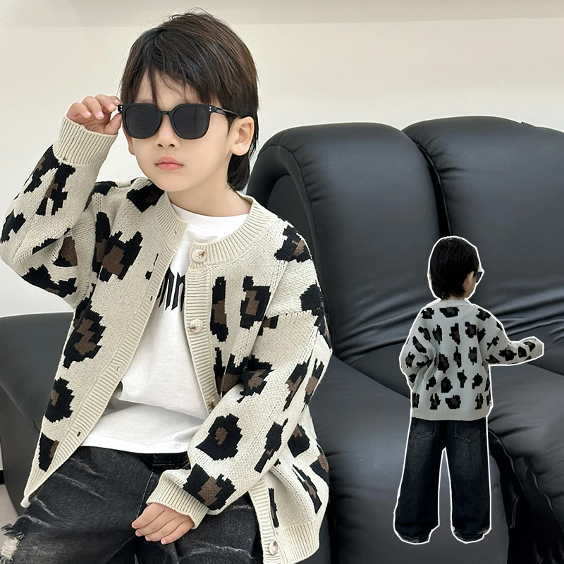 Kids Sweater Ages 2-11Y Baby Boy Casual Fashion Spring&Autumn Leopard Knitwear Tween Vintage Outfit Child Korean Style Knitted
Kids Sweater Ages 2-11Y Baby Boy Casual Fashion Spring&Autumn Leopard Knitwear Tween Vintage Outfit Child Korean Style Knitted