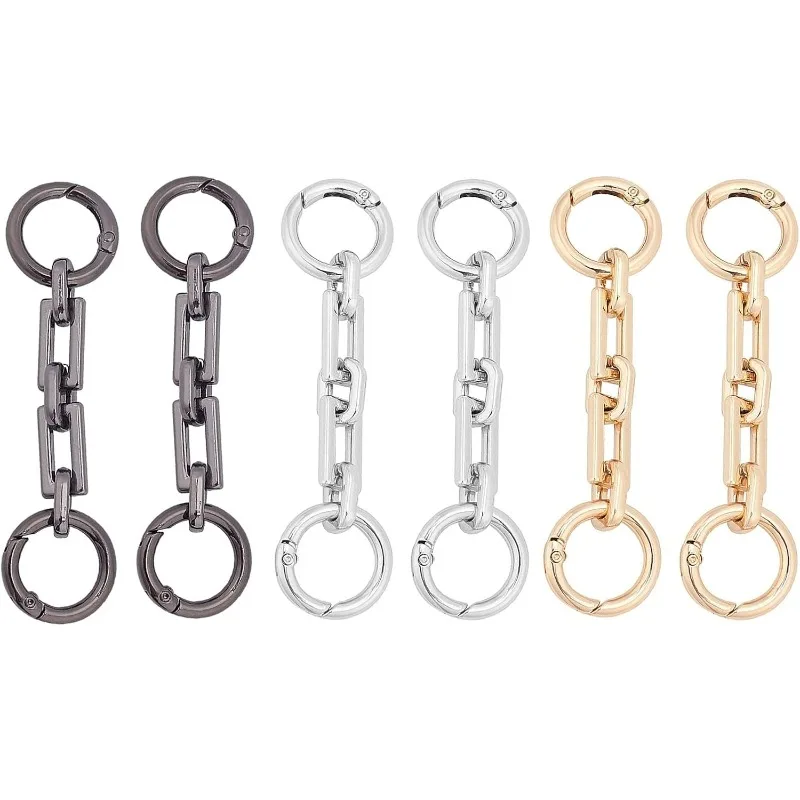 6Pcs 3.9x0.4In Bag Extender Chain 3 Colors Handbag Extension Chain Strap Extender Women Bag Accessories for Women Girls DIY
6Pcs 3.9x0.4In Bag Extender Chain 3 Colors Handbag Extension Chain Strap Extender Women Bag Accessories for Women Girls DIY