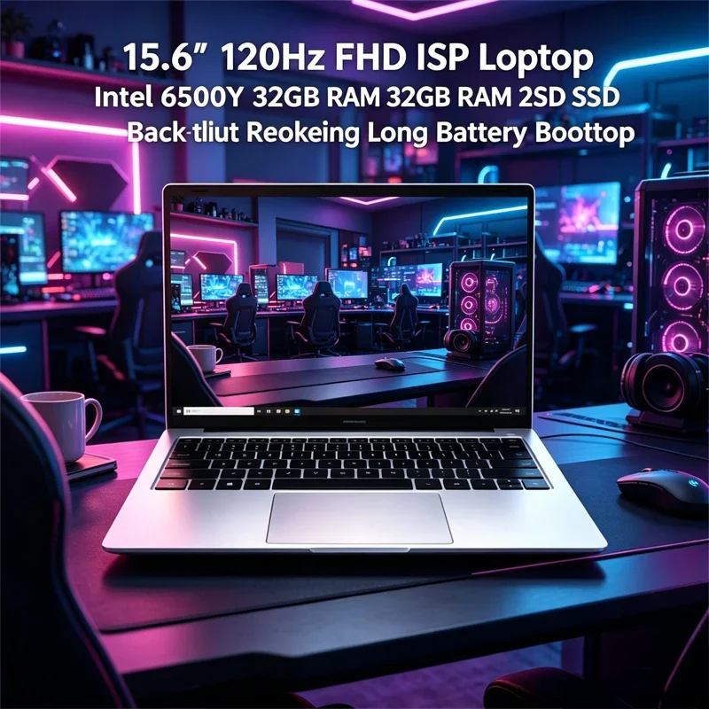 15.6 Inch FHD IPS Notebook 120Hz Refresh Rate Intel 6500Y 32GB RAM 2TB SSD Backlit Keyboard Long Lasting Battery
15.6 Inch FHD IPS Notebook 120Hz Refresh Rate Intel 6500Y 32GB RAM 2TB SSD Backlit Keyboard Long Lasting Battery