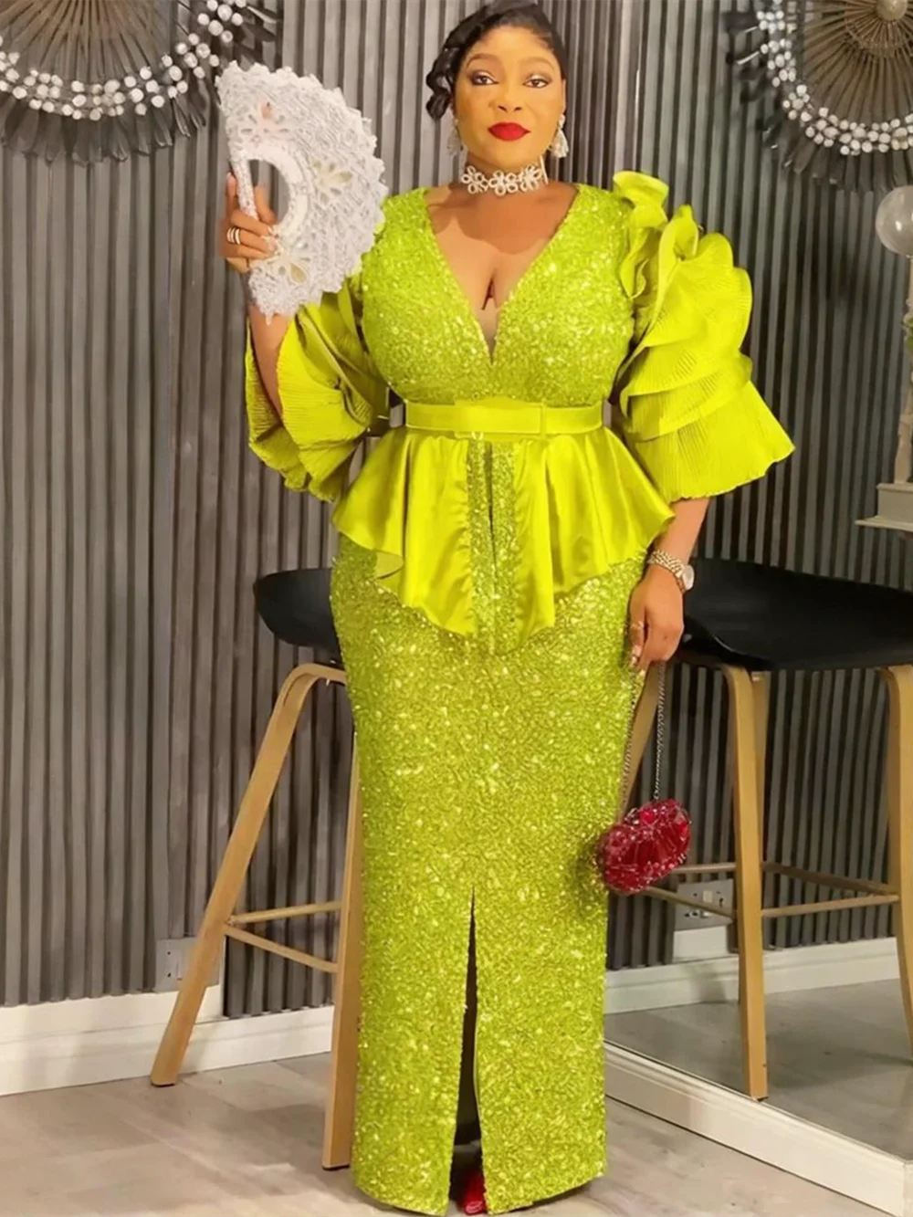 Plus Size African Party Dresses for Women Dashiki Sequin Sexy Bodycon Slit Long Dress Elegant Turkey Muslim Wedding Evening Gown
Plus Size African Party Dresses for Women Dashiki Sequin Sexy Bodycon Slit Long Dress Elegant Turkey Muslim Wedding Evening Gown