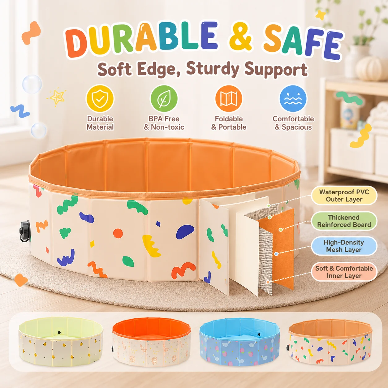 1PC Foldable Bathtub Portable Bath Tub Collapsible Toddler Shower Basin Ball Pit Play Pool Large Capacity
1PC Foldable Bathtub Portable Bath Tub Collapsible Toddler Shower Basin Ball Pit Play Pool Large Capacity