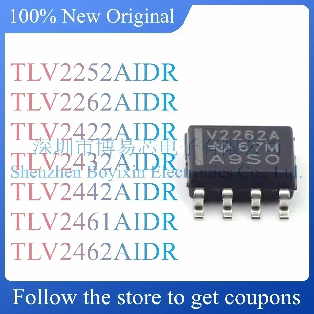 TLV2252AIDR TLV2262AIDR TLV2432AIDR TLV2442AIDR TLV2461AIDR TLV2462AIDR TLV2422AIDR Standard version
TLV2252AIDR TLV2262AIDR TLV2432AIDR TLV2442AIDR TLV2461AIDR TLV2462AIDR TLV2422AIDR Standard version