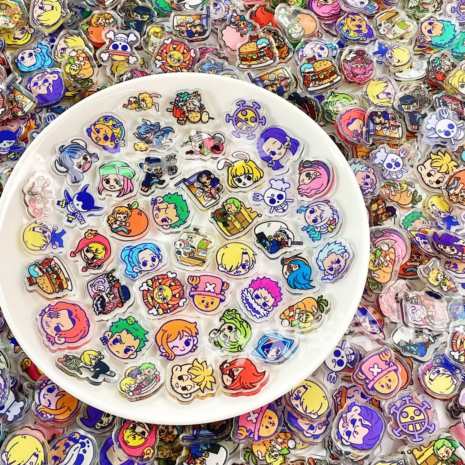 2cm 100pcs One Piece acrylic DIY charms used to decorate cute fridge magnets phone case materials anime cartoon gifts and toys
2cm 100pcs One Piece acrylic DIY charms used to decorate cute fridge magnets phone case materials anime cartoon gifts and toys