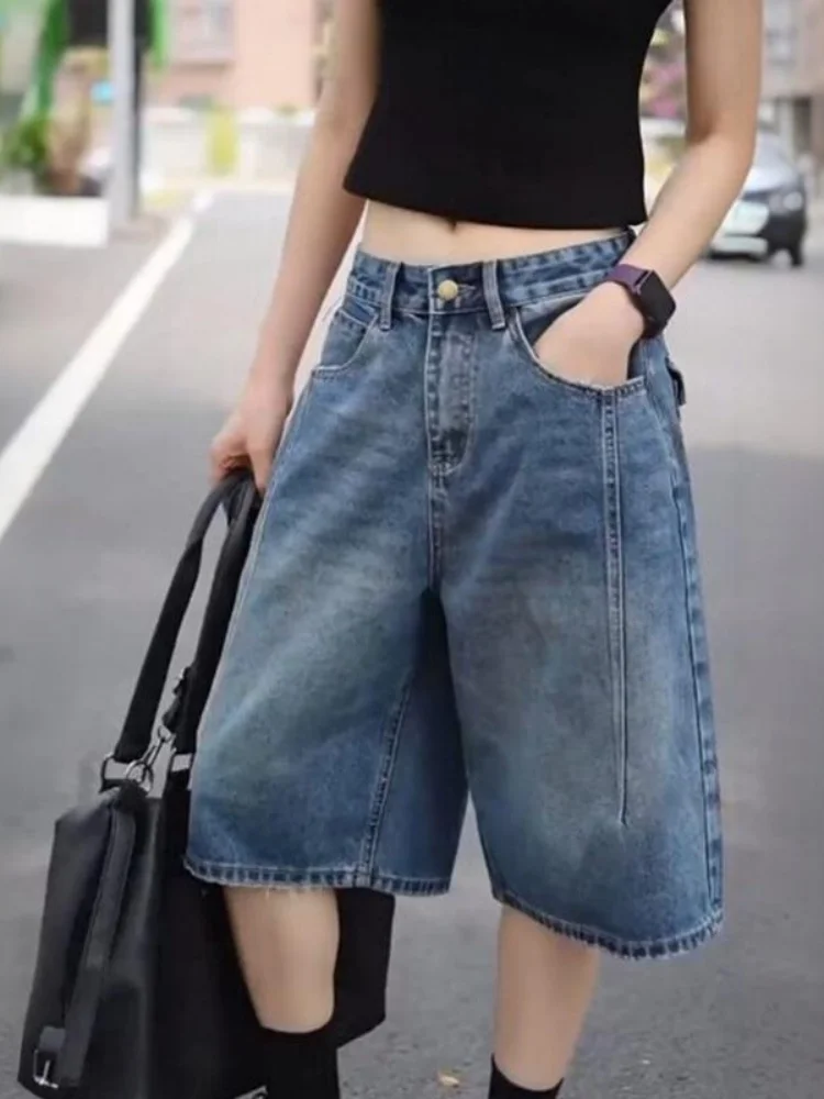 American Retro plus Size Women's Wide Leg Jeans Summer High Waist Meat Covering Slimming Casual Versatile Five-Quarter Middle...
American Retro plus Size Women's Wide Leg Jeans Summer High Waist Meat Covering Slimming Casual Versatile Five-Quarter Middle...