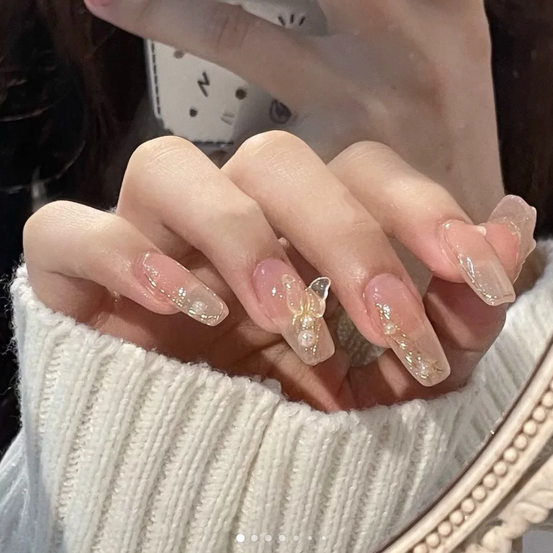 24pcs False Nail Detachable Finger Nail Butterfly Wholesale Pearl Long Ballerina False Nails With Design Wearable Fake Nails
24pcs False Nail Detachable Finger Nail Butterfly Wholesale Pearl Long Ballerina False Nails With Design Wearable Fake Nails