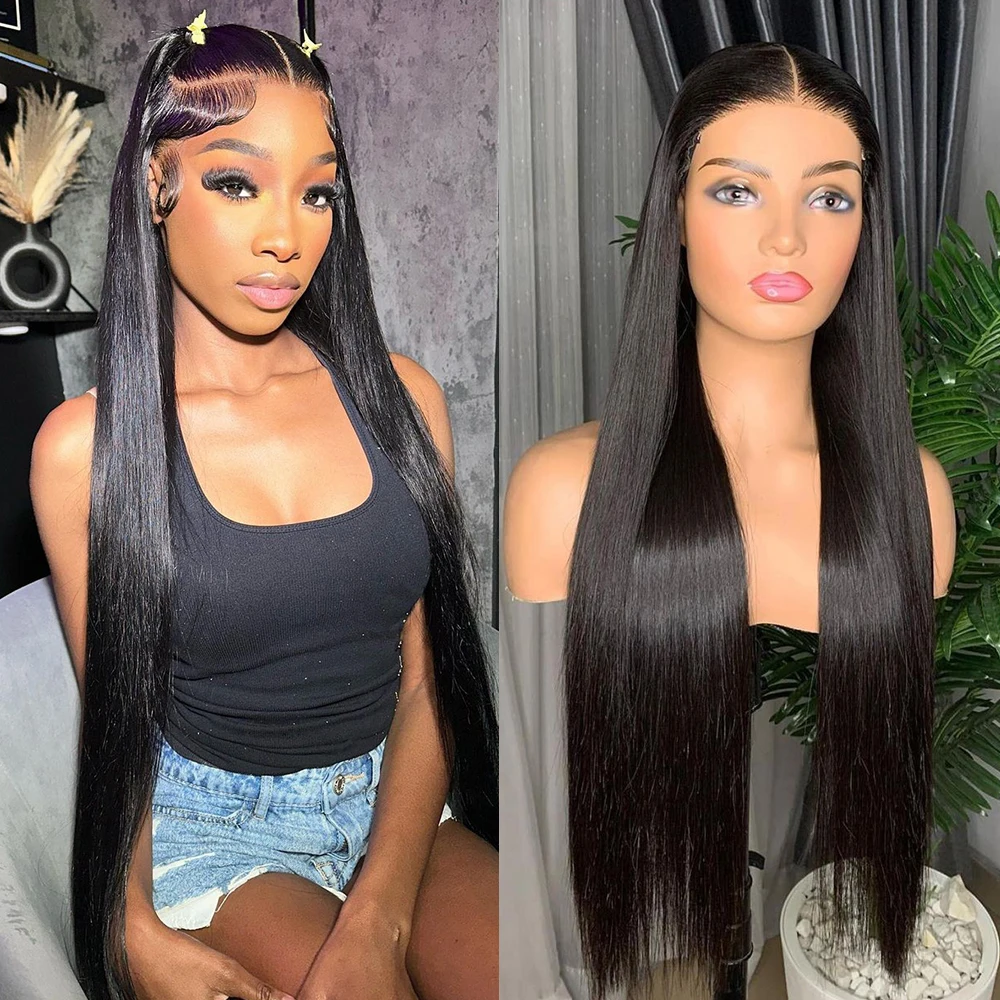 38 Inch Bone Straight 13x4 Lace Front Wig Transparent 13x6 HD Lace Frontal Human Hair Wigs 250 Density Brazilian Remy For Women
38 Inch Bone Straight 13x4 Lace Front Wig Transparent 13x6 HD Lace Frontal Human Hair Wigs 250 Density Brazilian Remy For Women