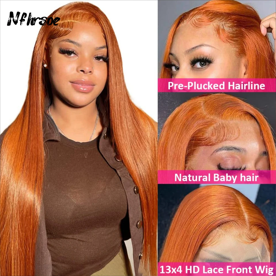 Brazilian Human Hair Wig Ginger Orange Long Straight Cosplay Transparent Lace Frontal Wigs High Quality 200 Density For Women
Brazilian Human Hair Wig Ginger Orange Long Straight Cosplay Transparent Lace Frontal Wigs High Quality 200 Density For Women