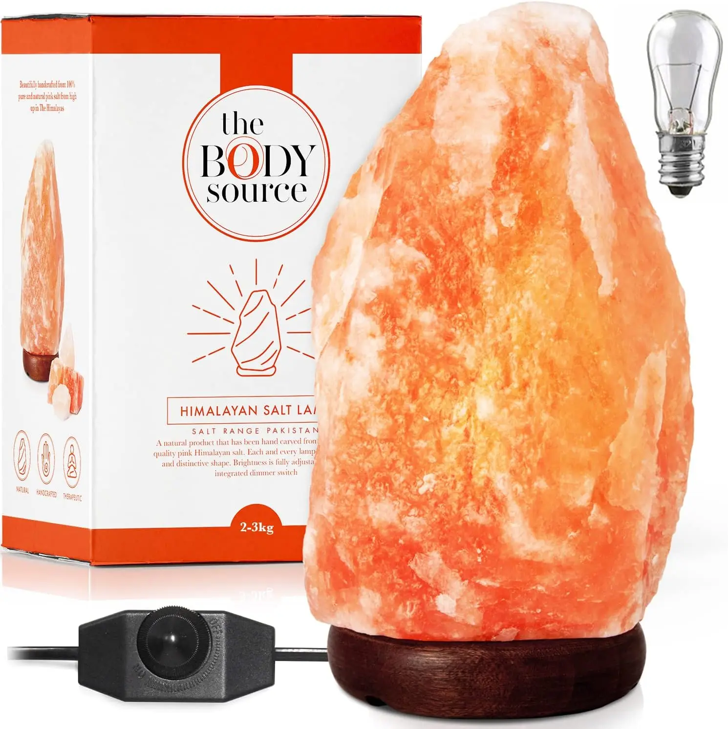 Natural Himalayan Salt Lamp 10-12 Inch with Dimmer Switch & Wooden Base, Warm Glow Night Light
Natural Himalayan Salt Lamp 10-12 Inch with Dimmer Switch & Wooden Base, Warm Glow Night Light