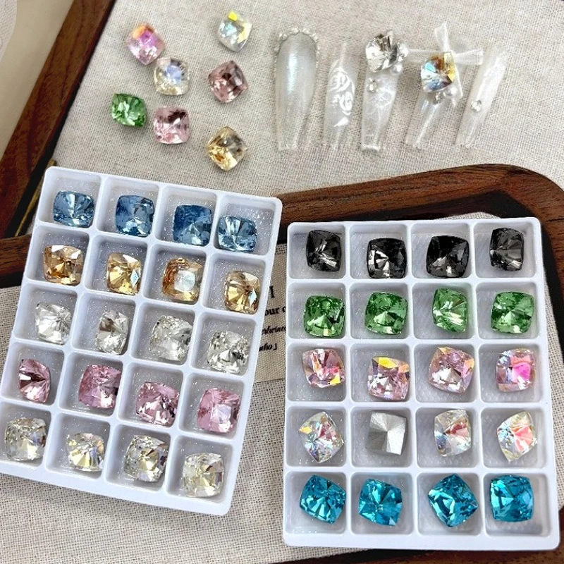 Shiny Square Crystal Colorful Sharp Bottom Multi Faceted Geometric Rhinestones Heart Nail Art Decorations Manicure Accessories
Shiny Square Crystal Colorful Sharp Bottom Multi Faceted Geometric Rhinestones Heart Nail Art Decorations Manicure Accessories