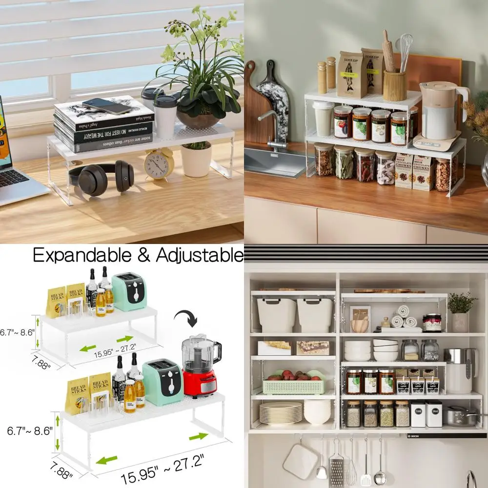 Medium White Wire Storage Rack - Expandable Metal Shelving for Kitchen, Pantry, Bathroom, and Office - Compact, Durable, and Stu
Medium White Wire Storage Rack - Expandable Metal Shelving for Kitchen, Pantry, Bathroom, and Office - Compact, Durable, and Stu