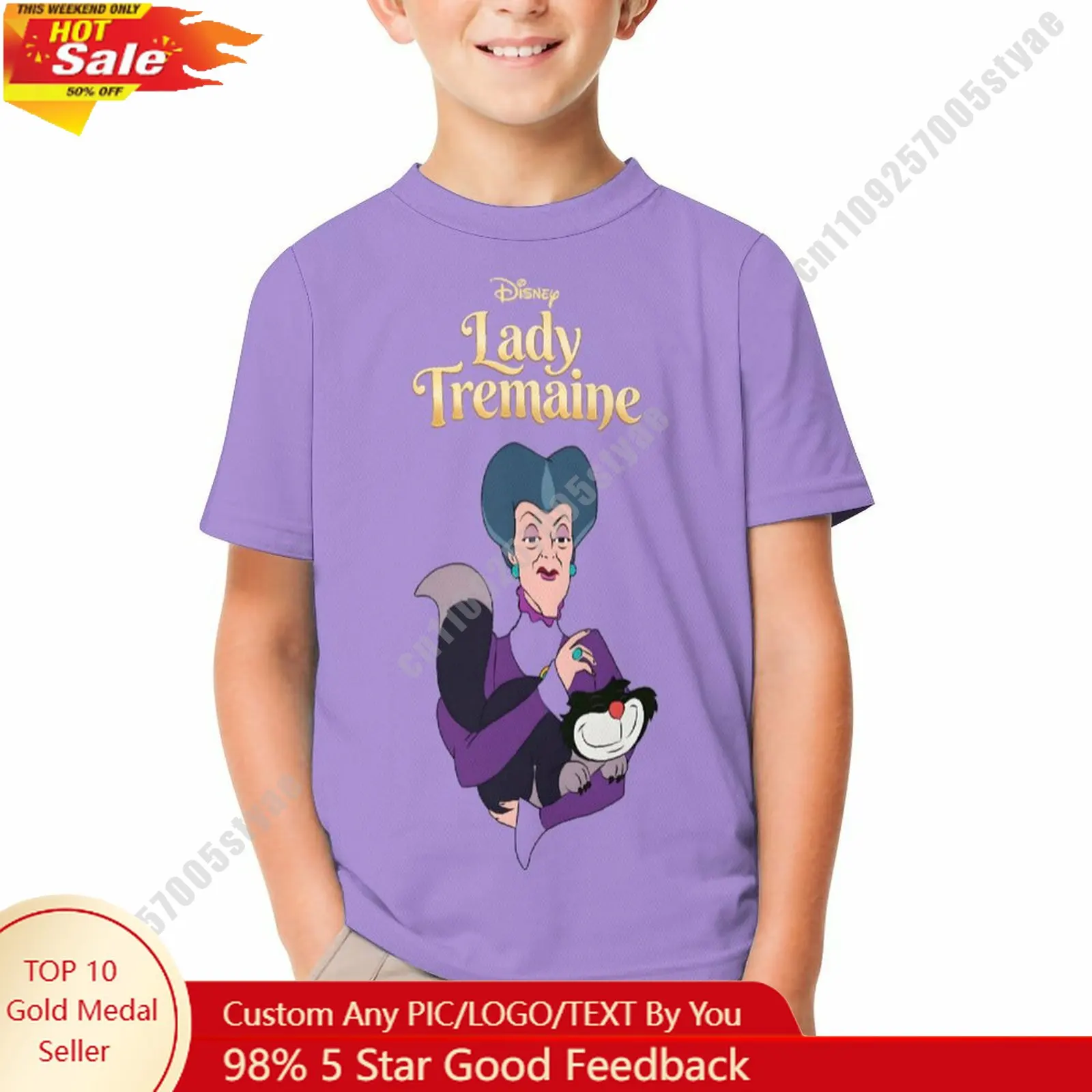 Lady Tremaine T Shirt Disney Boy Girl Custom Short Sleeve Top Breathable Soft Casual Cotton Print Summer Crew Neck Children Tee
Lady Tremaine T Shirt Disney Boy Girl Custom Short Sleeve Top Breathable Soft Casual Cotton Print Summer Crew Neck Children Tee