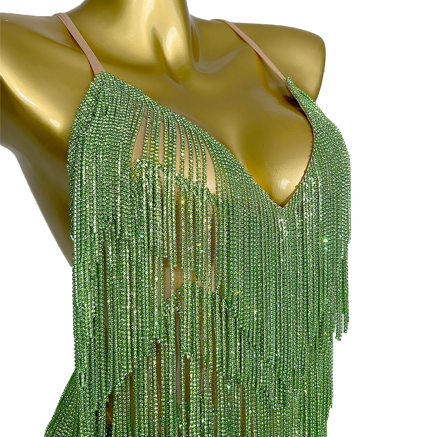 Tiaoyuanxiaov Sparkly Green Rhinestone Fringe Spaghetti Strap V Neck Bodycon Mini Dress Party Club Stage Outfit for Women
Tiaoyuanxiaov Sparkly Green Rhinestone Fringe Spaghetti Strap V Neck Bodycon Mini Dress Party Club Stage Outfit for Women