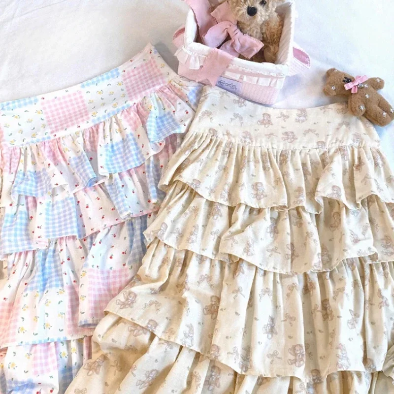 Plaid Patchwork Japanese Layered Skirt Women Sweet Pretty Style Lolita Kawaii Skirt A Line Elastic Waist Chic Cake Skirt
Plaid Patchwork Japanese Layered Skirt Women Sweet Pretty Style Lolita Kawaii Skirt A Line Elastic Waist Chic Cake Skirt