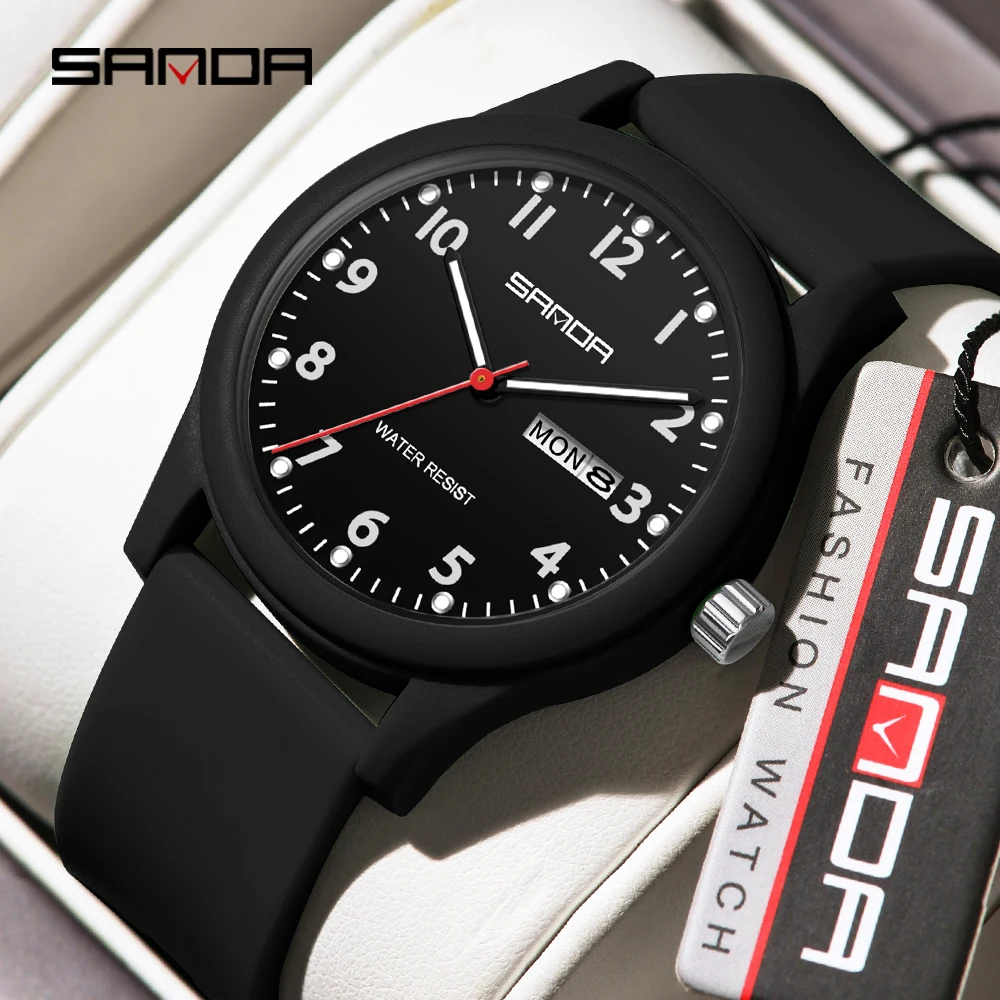 SANDA 3263 Fashion Casual Men Watch Silicone Strap Waterproof Luminous Clock Unisex Wristwatch Date Week Sport Man Watches
SANDA 3263 Fashion Casual Men Watch Silicone Strap Waterproof Luminous Clock Unisex Wristwatch Date Week Sport Man Watches