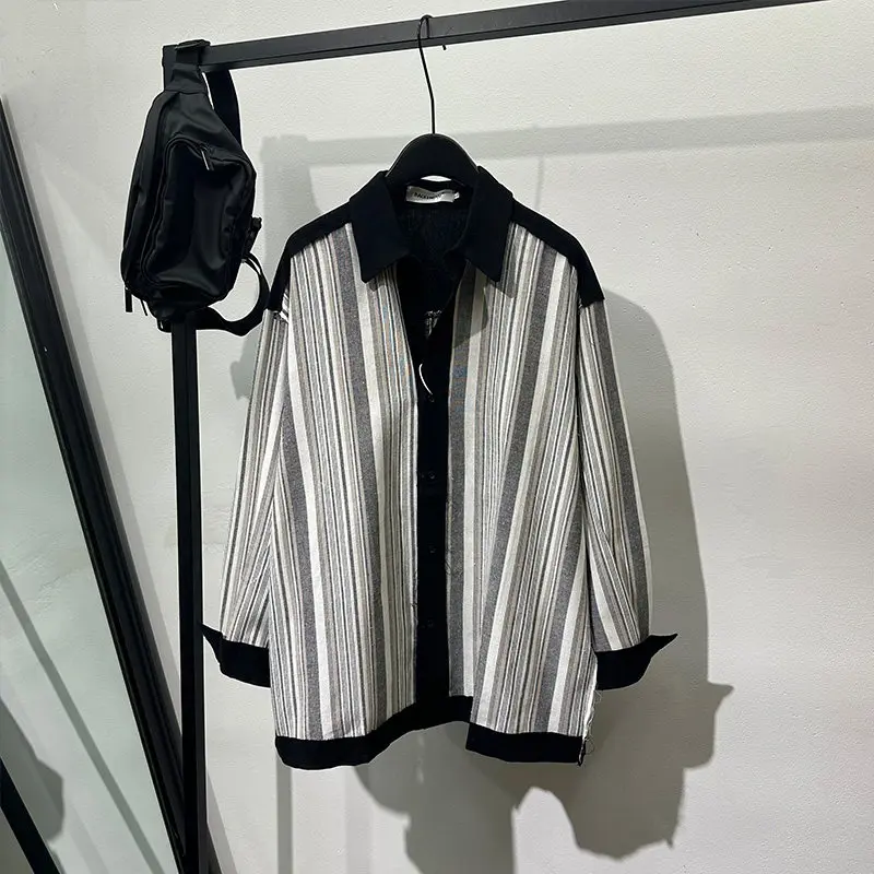 SuperAen Stripe Shirt for Women 2026 Autumn New Korean Style Loose Lapel Collar Long-sleeved Shirts
SuperAen Stripe Shirt for Women 2026 Autumn New Korean Style Loose Lapel Collar Long-sleeved Shirts