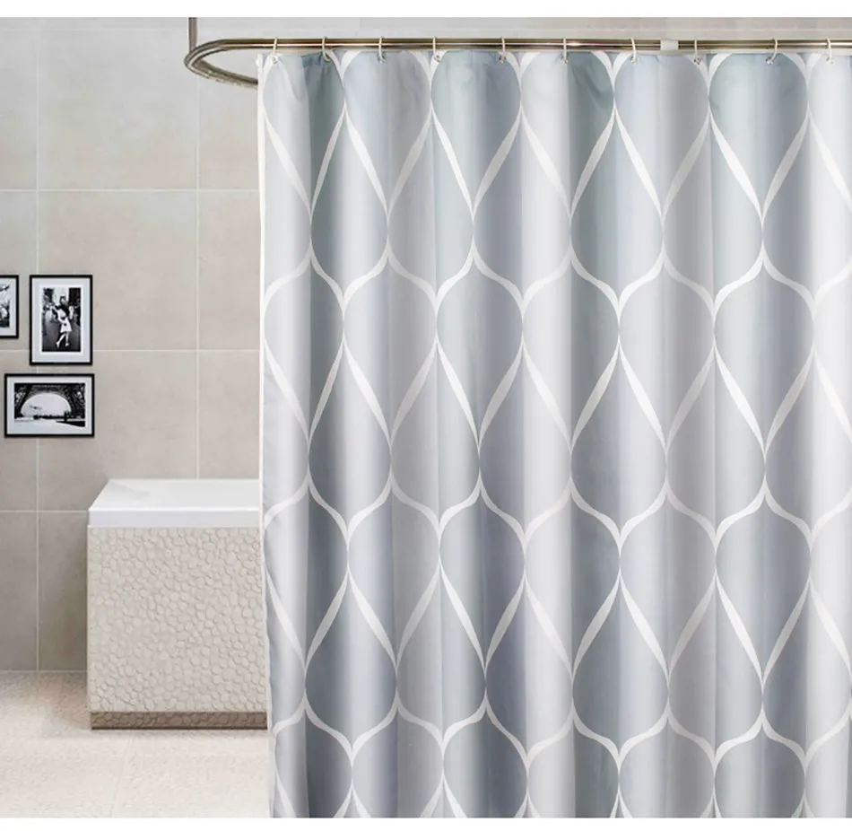 Bathroom Shower Curtain Waterproof With Hooks Thick Gray Geometric Polyester Cloth Fabric Home Decoration Accessories
Bathroom Shower Curtain Waterproof With Hooks Thick Gray Geometric Polyester Cloth Fabric Home Decoration Accessories