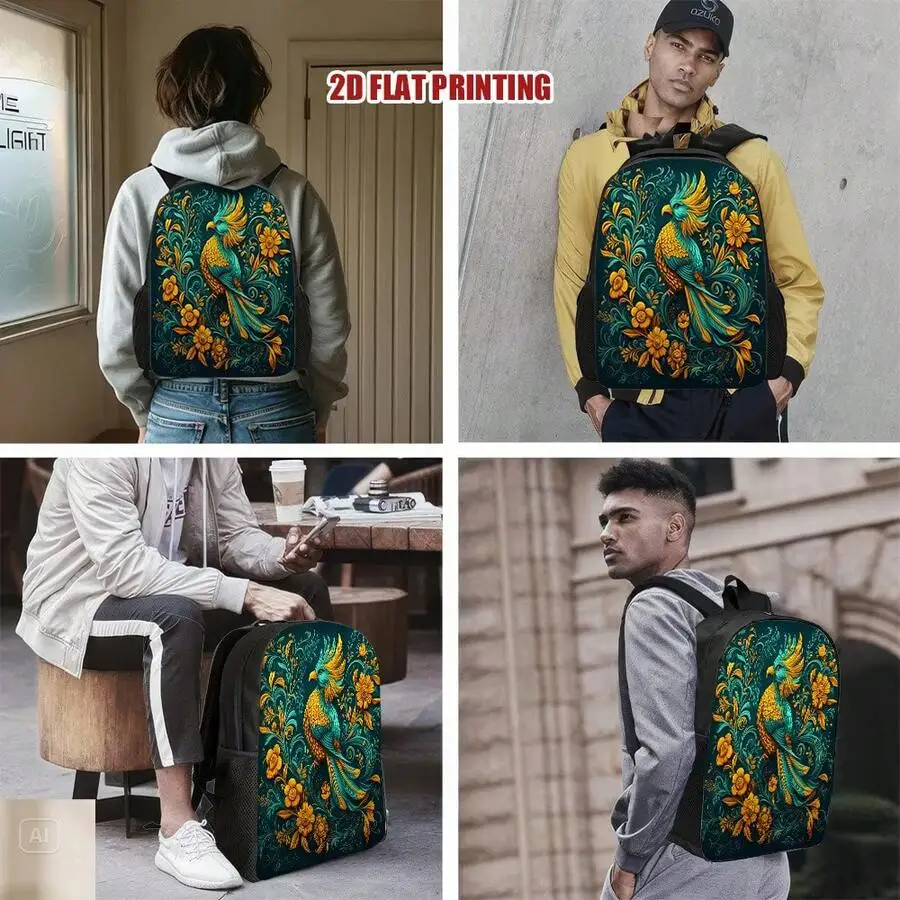 Bird And Floral Print Backpack For Commuting Travel Lightweight Zipper Closure Daypack Casual Style
Bird And Floral Print Backpack For Commuting Travel Lightweight Zipper Closure Daypack Casual Style