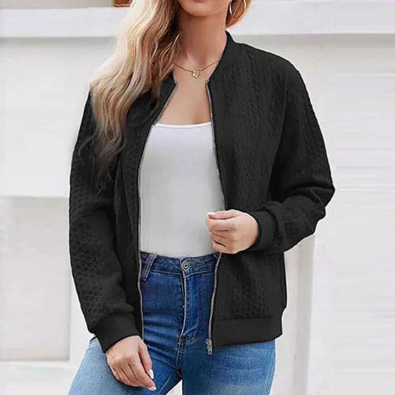 Fashion Outerwears Women Jackets White Long Sleeve Jacquard Women Jacket Stand Collar Jacket Coat Women Chaquetas De Mujer Q3718
Fashion Outerwears Women Jackets White Long Sleeve Jacquard Women Jacket Stand Collar Jacket Coat Women Chaquetas De Mujer Q3718