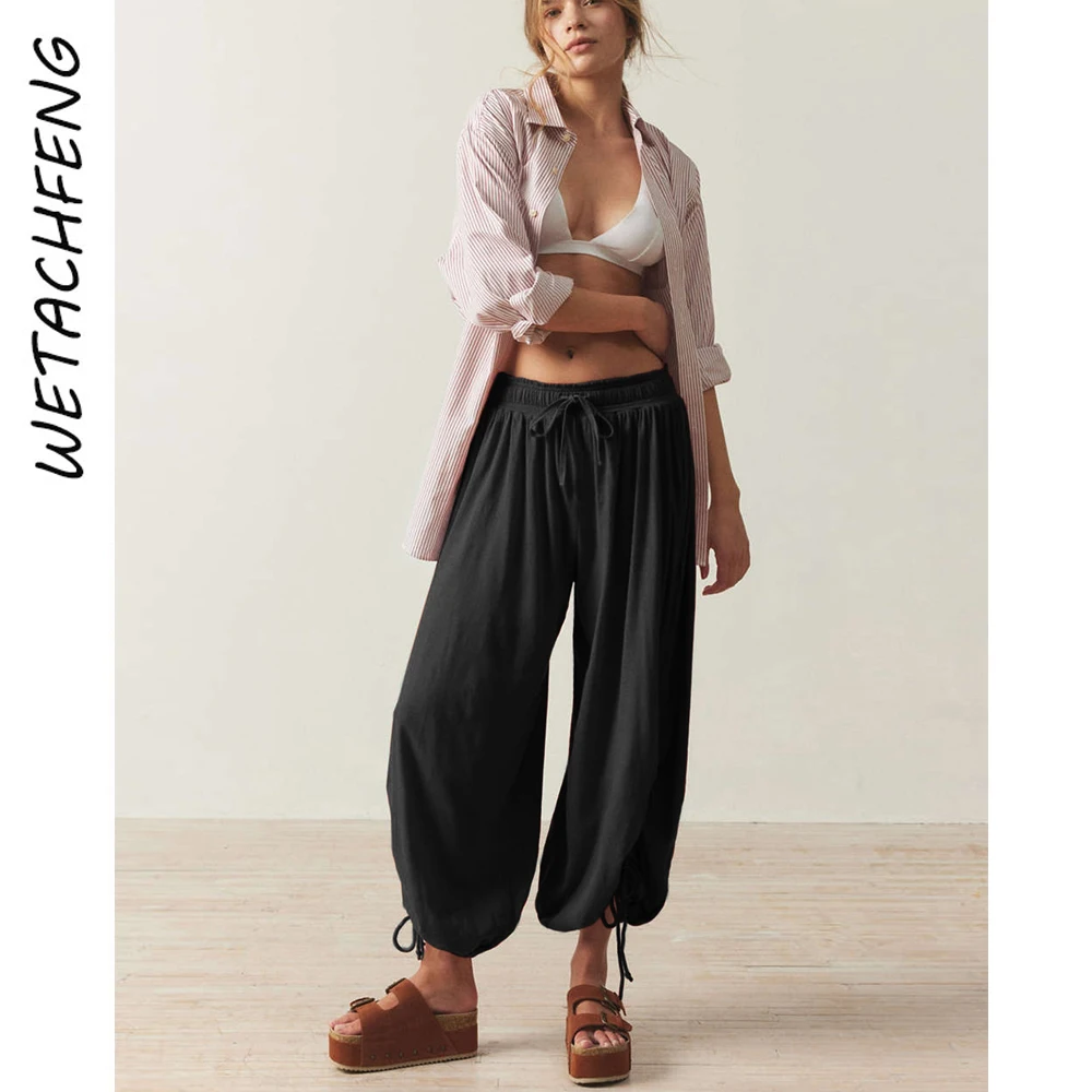 Black Drawstring Lace Up Lantern Cargo Pants Women's Clothing 2024 Summer Loose Hip Hop Y2k Streetwear Sweatpants Baggy Trousers
Black Drawstring Lace Up Lantern Cargo Pants Women's Clothing 2024 Summer Loose Hip Hop Y2k Streetwear Sweatpants Baggy Trousers