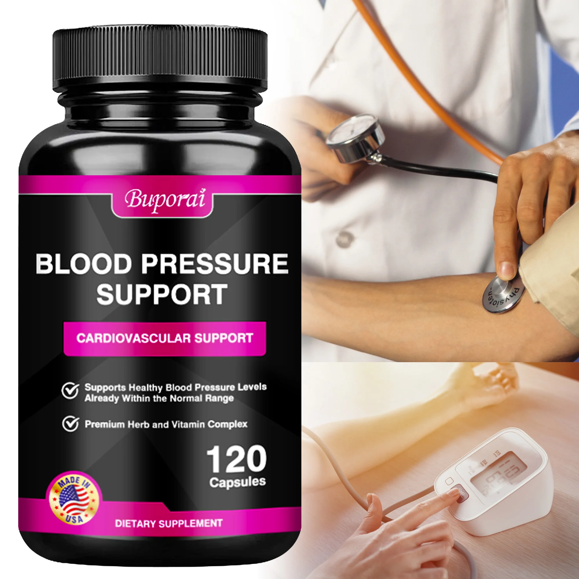 Blood Pressure Support - Maintain Blood Pressure Balance,Digestive Health,Improve Heart and Vascular Health, Immune System
Blood Pressure Support - Maintain Blood Pressure Balance,Digestive Health,Improve Heart and Vascular Health, Immune System