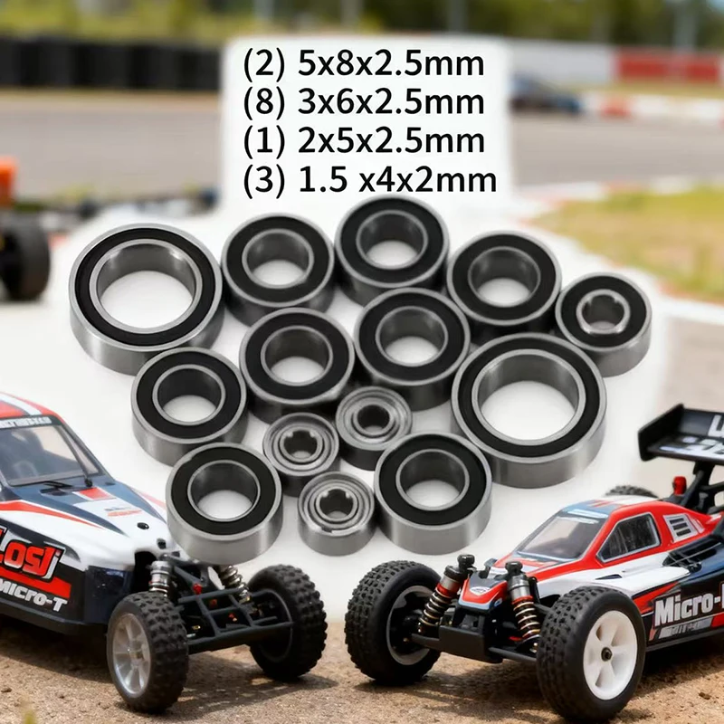Полный комплект подшипников, 14 шт., для Losi Micro-T Micro-B, обновление радиоуправляемого автомобиля, плавный привод, уменьшение трения, быстрая доставка
Полный комплект подшипников, 14 шт., для Losi Micro-T Micro-B, обновление радиоуправляемого автомобиля, плавный привод, уменьшение трения, быстрая доставка