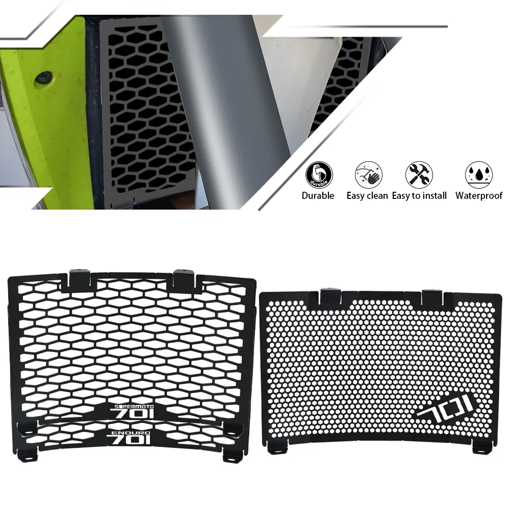 For HUSQVARNA ENDURO Motorcycle 701 ENDURO701 Radiator Grille Guard Cover Protection Water Tank Net 2016-2023 2022 2021 2020
For HUSQVARNA ENDURO Motorcycle 701 ENDURO701 Radiator Grille Guard Cover Protection Water Tank Net 2016-2023 2022 2021 2020