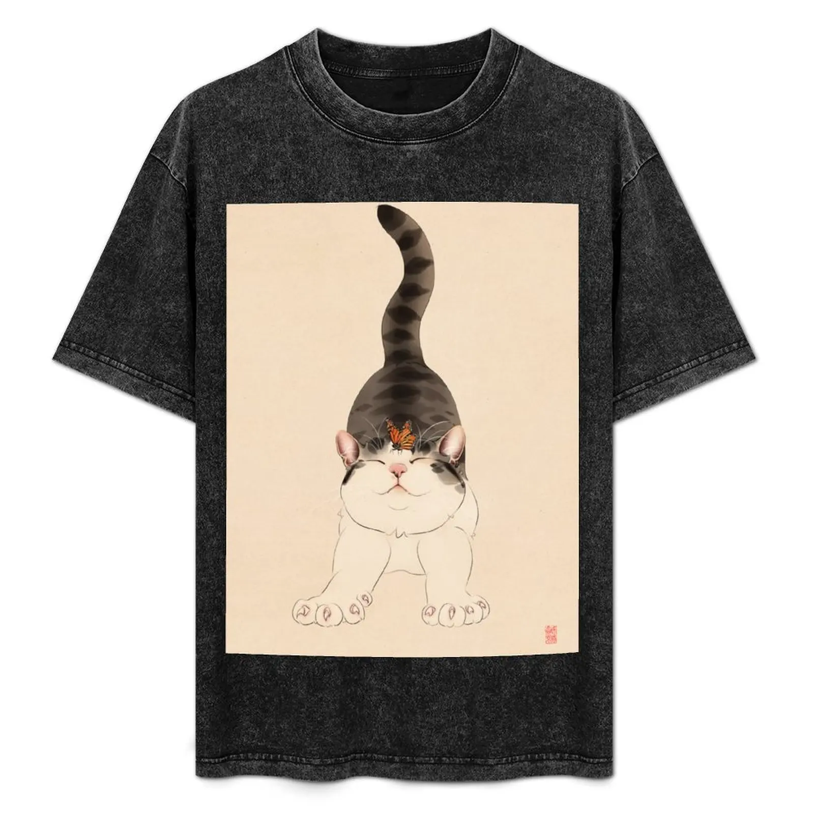 Cat Stretching with Butterfly T-Shirt Plus Size Simple Casual Top
Cat Stretching with Butterfly T-Shirt Plus Size Simple Casual Top
