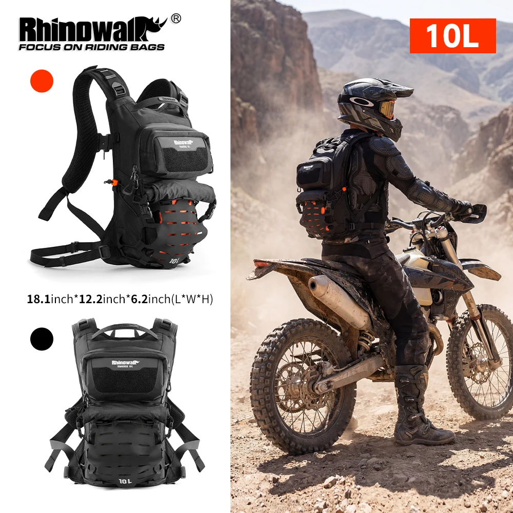 Rhinowalk Motorcycle Backpack Waterproof 10L Adventure Outdoor Tactical Bag With Hidden Rain Cover Protective Back Panel MOLLE
Rhinowalk Motorcycle Backpack Waterproof 10L Adventure Outdoor Tactical Bag With Hidden Rain Cover Protective Back Panel MOLLE