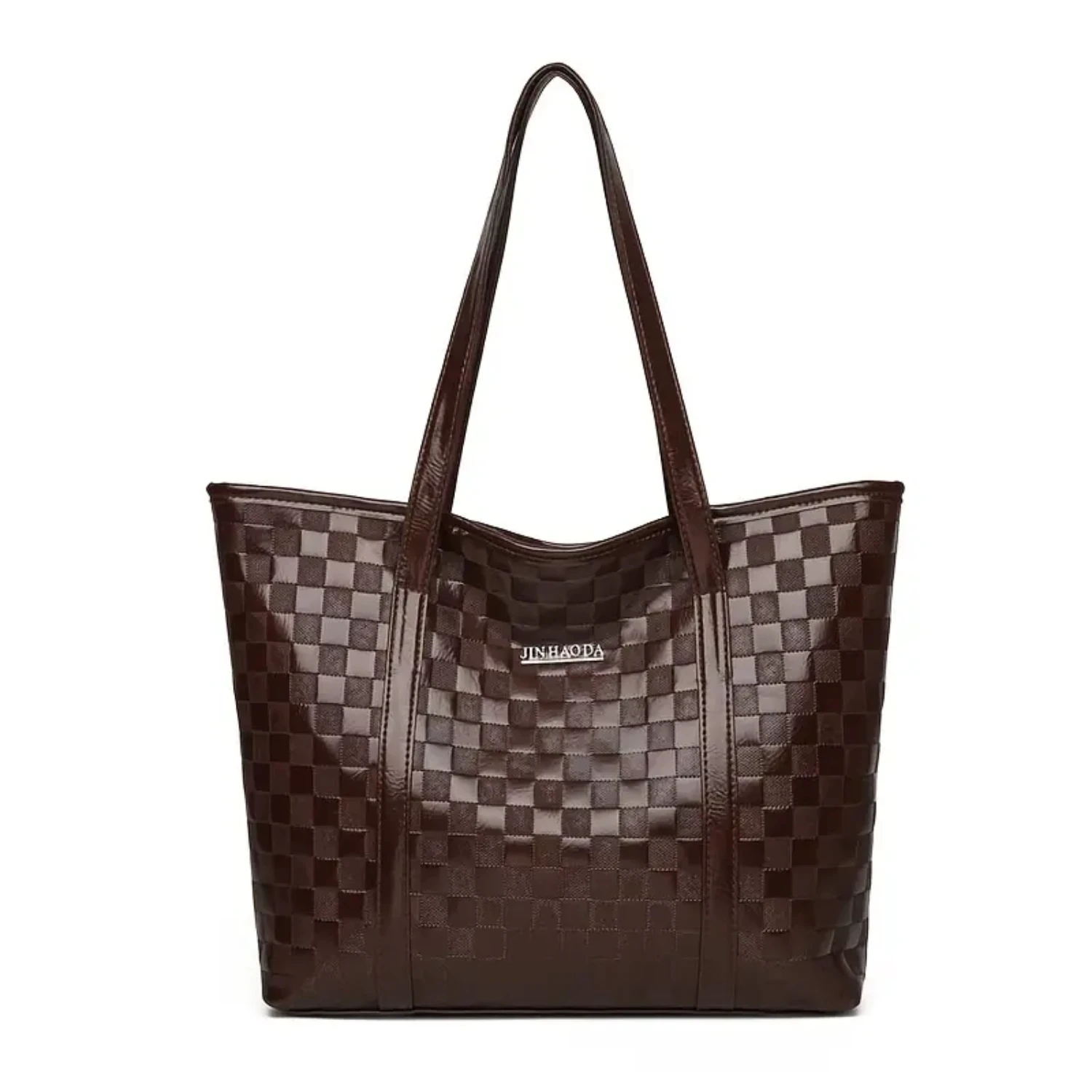 Stylish Checkered Pattern Fashion Tote Bag with Large Capacity, Women's Casual Zipper Shoulder Bag for Work Essentials
Stylish Checkered Pattern Fashion Tote Bag with Large Capacity, Women's Casual Zipper Shoulder Bag for Work Essentials