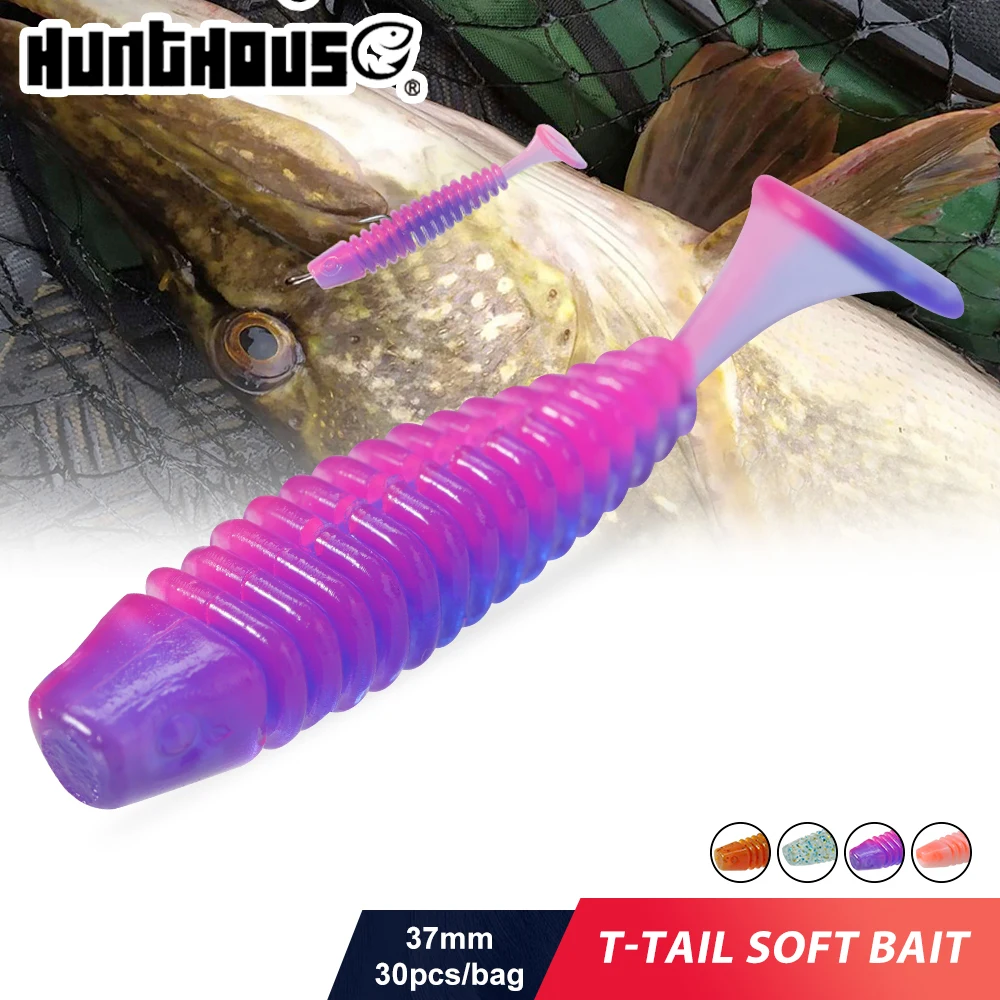 Hunthouse T-tail Soft Fishing Lure 37mm 0.6g 30Pcs/Bag Plastic Baits Rubber Soft Worm Artificial For Bass Silicone Fish Tackle 
Hunthouse T-tail Soft Fishing Lure 37mm 0.6g 30Pcs/Bag Plastic Baits Rubber Soft Worm Artificial For Bass Silicone Fish Tackle