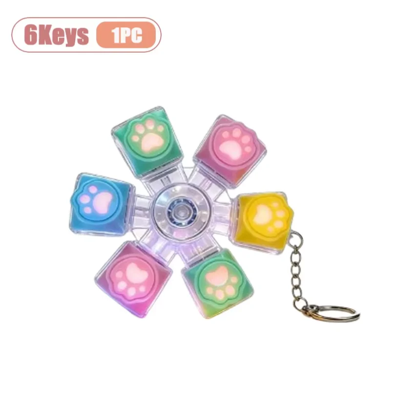 Cat Paw Keycap Keychain Mechanical Keyboard Fidget Spinner Stress Relief Toy Soft Cute Keyring for Office Desk Anxiety Gift
Cat Paw Keycap Keychain Mechanical Keyboard Fidget Spinner Stress Relief Toy Soft Cute Keyring for Office Desk Anxiety Gift