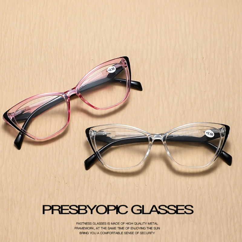 HD Anti Blue Light Cat Eye Reading Eyewear for Women Ultra Light Presbyopia Eyeglasses Eye Protection Computer Goggle To +4.0
HD Anti Blue Light Cat Eye Reading Eyewear for Women Ultra Light Presbyopia Eyeglasses Eye Protection Computer Goggle To +4.0