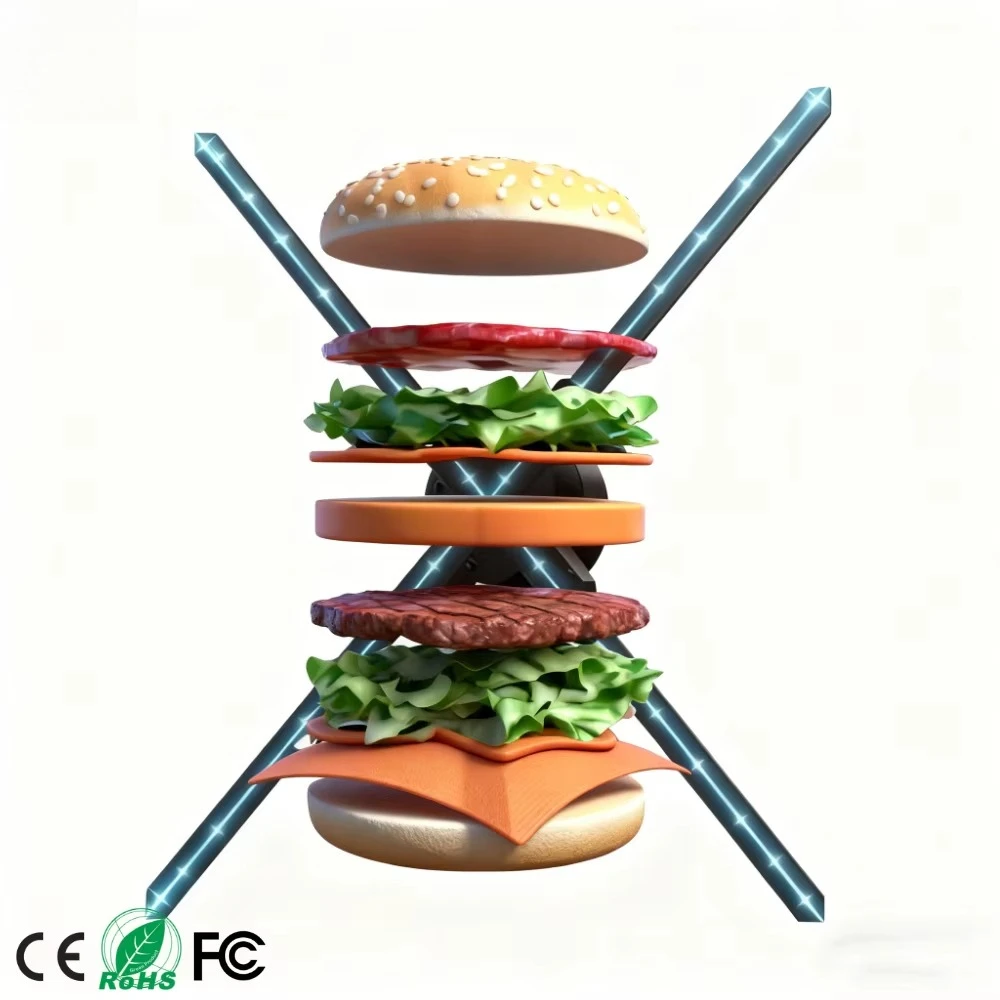 3D Hologram Projector Fan LED Light Holographic Display Indoor OEM 4 Fan Leaves 3740 Nit Brightness Vertical Splicing Education
3D Hologram Projector Fan LED Light Holographic Display Indoor OEM 4 Fan Leaves 3740 Nit Brightness Vertical Splicing Education