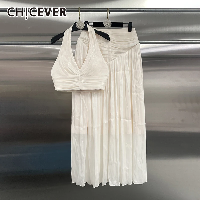 CHICEVER абрикосовый комплект из двух предметов со складками, женский жилет без рукавов с лямкой на шее, женские комплекты с юбкой для отдыха и путешествий, летняя мода, новинка
CHICEVER абрикосовый комплект из двух предметов со складками, женский жилет без рукавов с лямкой на шее, женские комплекты с юбкой для отдыха и путешествий, летняя мода, новинка