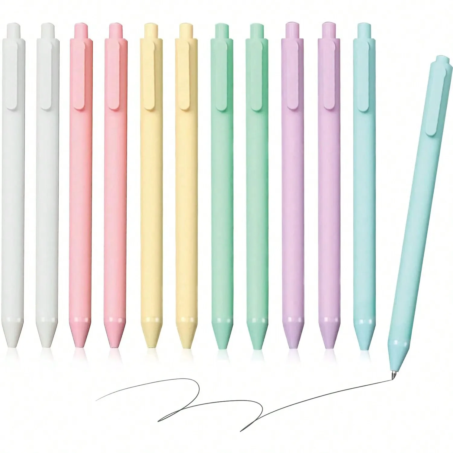 12 Pcs Ballpoint Pens, Comfortable Writing Pens, Pastel Retractable Pretty Journaling Pens, Black Ink Medium Point 1.0 Mm Gift Pens, Cute Pens Office Supplies For Women Men Back To School
12 Pcs Ballpoint Pens, Comfortable Writing Pens, Pastel Retractable Pretty Journaling Pens, Black Ink Medium Point 1.0 Mm Gift Pens, Cute Pens Office Supplies For Women Men Back To School